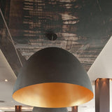 XXL Dome Pendant Gold and Anthracite by Ingo Maurer