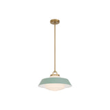 Xander Pendant 16" Vibrant Gold Green & White