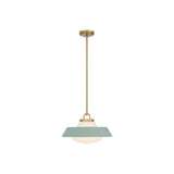 Xander Pendant 16" Vibrant Gold Green & White