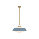 Xander Pendant 20" Vibrant Gold Blue & White