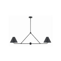 Xavier 54" Linear Chandelier 54'' Matte Black