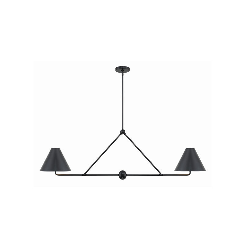 Xavier 54" Linear Chandelier 54'' Matte Black