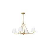 Xavier 5-Light Chandelier 31.75'' Vibrant Gold White