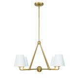 Xavier 5-Light Chandelier 31.75'' Vibrant Gold White