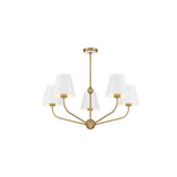 Xavier Chandelier 28" Vibrant Gold White