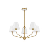 Xavier Chandelier 28" Vibrant Gold White