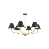 Xavier Chandelier 40" Vibrant Gold Black & White