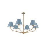 Xavier Chandelier 40" Vibrant Gold Blue & White