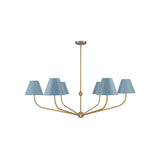 Xavier Chandelier 48" Vibrant Gold Blue & White
