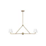 Xavier Linear Chandelier 42" Vibrant Gold White