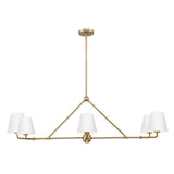 Xavier Linear Chandelier 46" Vibrant Gold White