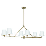 Xavier Linear Chandelier 46" Vibrant Gold White