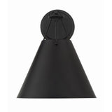 Xavier Sconce 10'' Matte Black Black & White