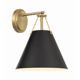 Xavier Sconce 10'' Vibrant Gold Black & White