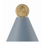 Xavier Sconce 10'' Vibrant Gold Blue & White