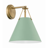 Xavier Sconce 10'' Vibrant Gold Green & White