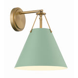 Xavier Sconce 10'' Vibrant Gold Green & White