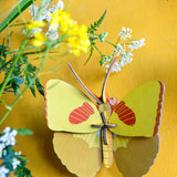 Yellow Butterfly Wall Art, styled in an interior