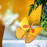 Yellow Butterfly Wall Art, styled in an interior