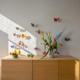 Yellow Butterfly Wall Art, styled in an interior