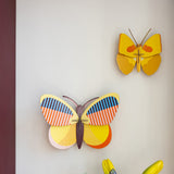 Yellow Butterfly Wall Art, styled in an interior