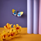 Yellow Monarch Butterfly Wall Art, styled in an interior
