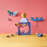 Yellow Monarch Butterfly Wall Art, styled in an interior