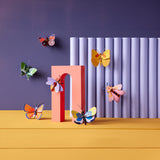 Yellow Monarch Butterfly Wall Art, styled in an interior