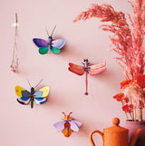 Yellow Monarch Butterfly Wall Art, styled in an interior