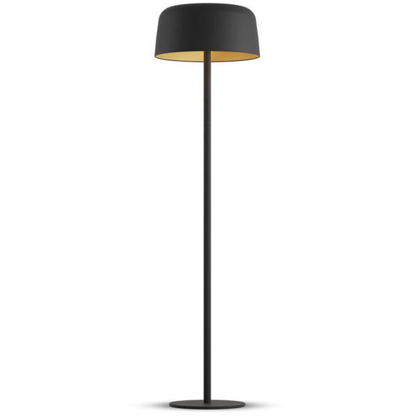 Yurei Floor Lamp with Metal Shade By Koncept, Finish: Matte Black