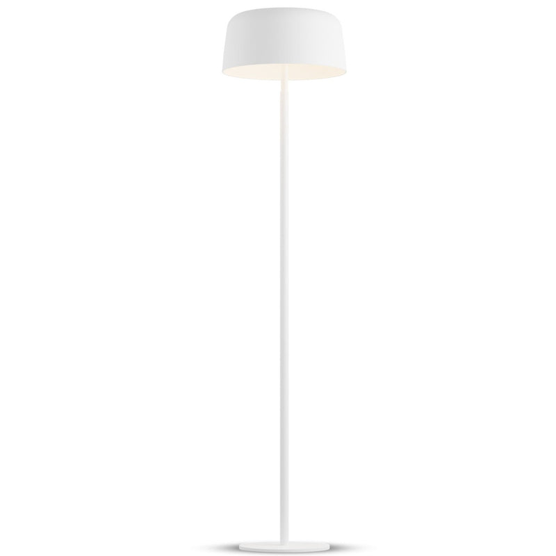 Yurei Floor Lamp with Metal Shade By Koncept, Finish: Matte White