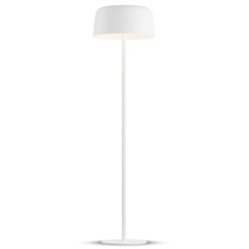 Yurei Floor Lamp with Metal Shade By Koncept, Finish: Matte White