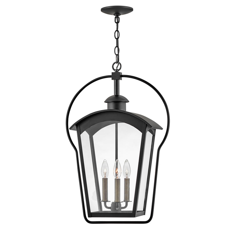 Yale Large Hanging Lantern - Black - by Hinkley