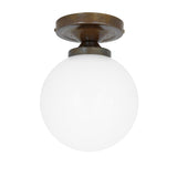Yaounde Flush Globe Ceiling Light - Antique Brass