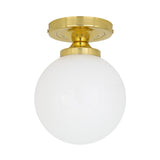 Yaounde Flush Globe Ceiling Light - Polished Brass