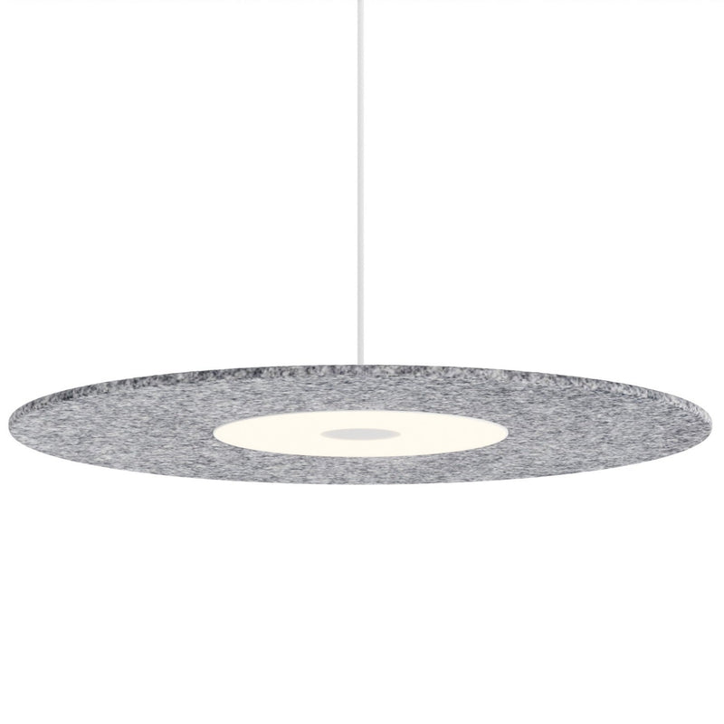 Yurei Pendant Light with Acoustic Shade By Koncept, Finish: Charcoal