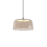 Yurei Pendant Light with Acrylic Shade By Koncept, Finish: Matte Black, Color: Tea Brown Translucent