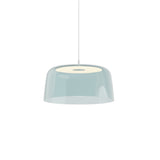 Yurei Pendant Light with Acrylic Shade By Koncept, Finish: Matte White, Color: Blue Translucent