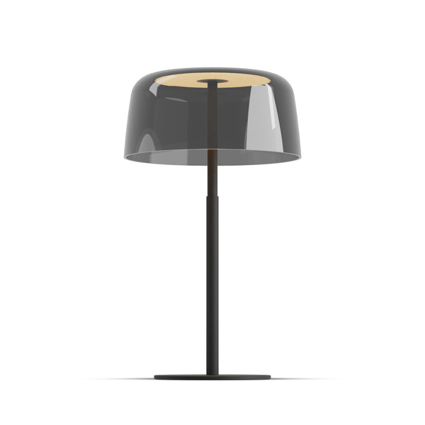 Yurei Table Lamp with Acrylic Shade By Koncept, Finish: Matte Black, Color: Dark Grey TransTranslucent