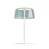 Yurei Table Lamp with Acrylic Shade By Koncept, Finish: Matte White, Color: Blue TransTranslucent