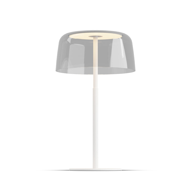 Yurei Table Lamp with Acrylic Shade By Koncept, Finish: Matte White, Color: Clear