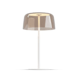Yurei Table Lamp with Acrylic Shade By Koncept, Finish: Matte White, Color: Tea Brown TransTranslucent