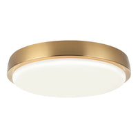 Zane Flush Mount 12 Inch Aged Gold Brass