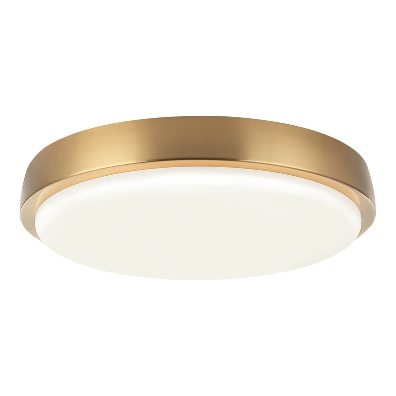 Zane Flush Mount 12 Inch Aged Gold Brass