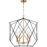 Zarra Lantern Pendant — 23", Satin Brass