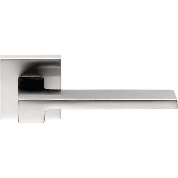 Zelda Door Lever in Satin Chrome by Colombo Design