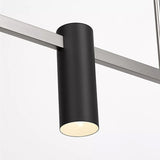 Zentro 4 Light Linear Chandelier Brushed Nickel By Generation Lighting Detailed View 1
