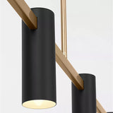 Zentro 4 Light Linear Chandelier Satin Brass By Generation Lighting Detailed View 1
