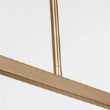 Zentro 4 Light Linear Chandelier Satin Brass By Generation Lighting Detailed View 2