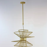 Zeta Medium Pendant Natural Aged Brass by Maxim Lighting